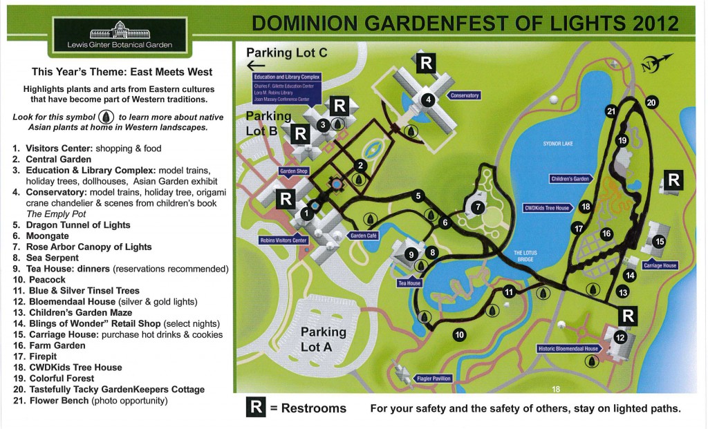 This Year's Dominion GardenFest of Lights Map Features Botanical ...