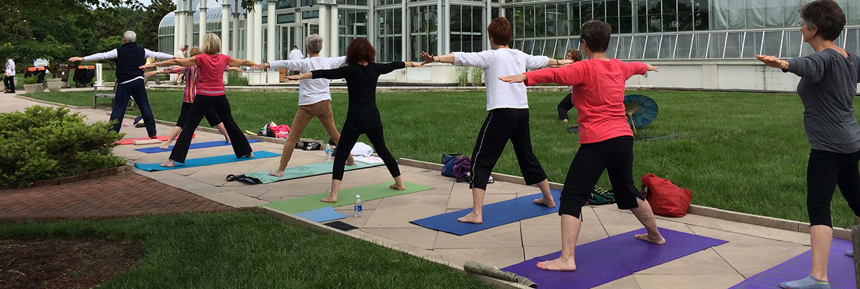 Yoga in the Garden Conservatory at Lewis Ginter