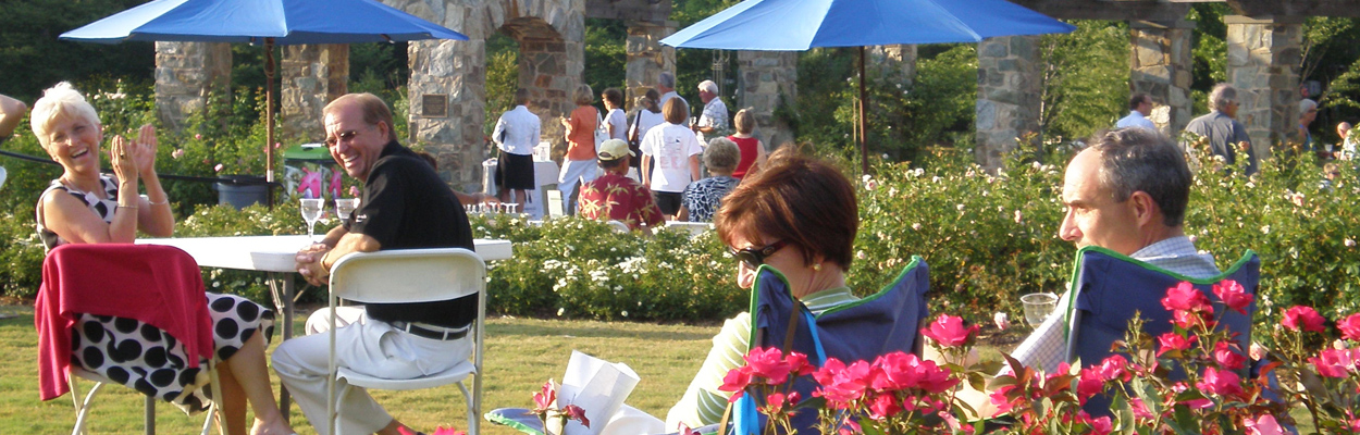 Evenings at the Garden -- famlies enjoying the Garden in the evening