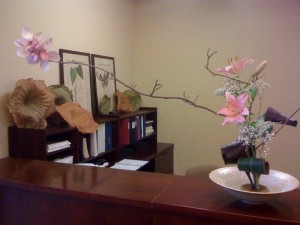 Ikebana flower arrangment