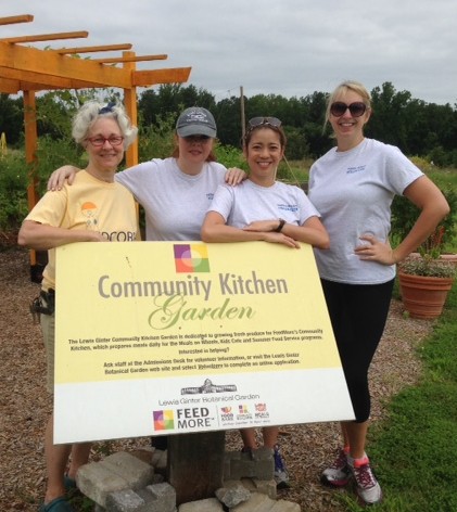 Volunteers from the Federal Reserve Bank helped us get some late summer vegetables planted.