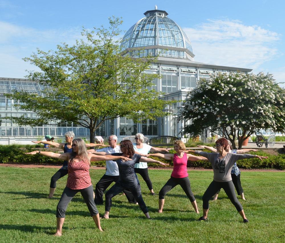Side Stretch Rose Garden Yoga cropped 1000 - Lewis Ginter