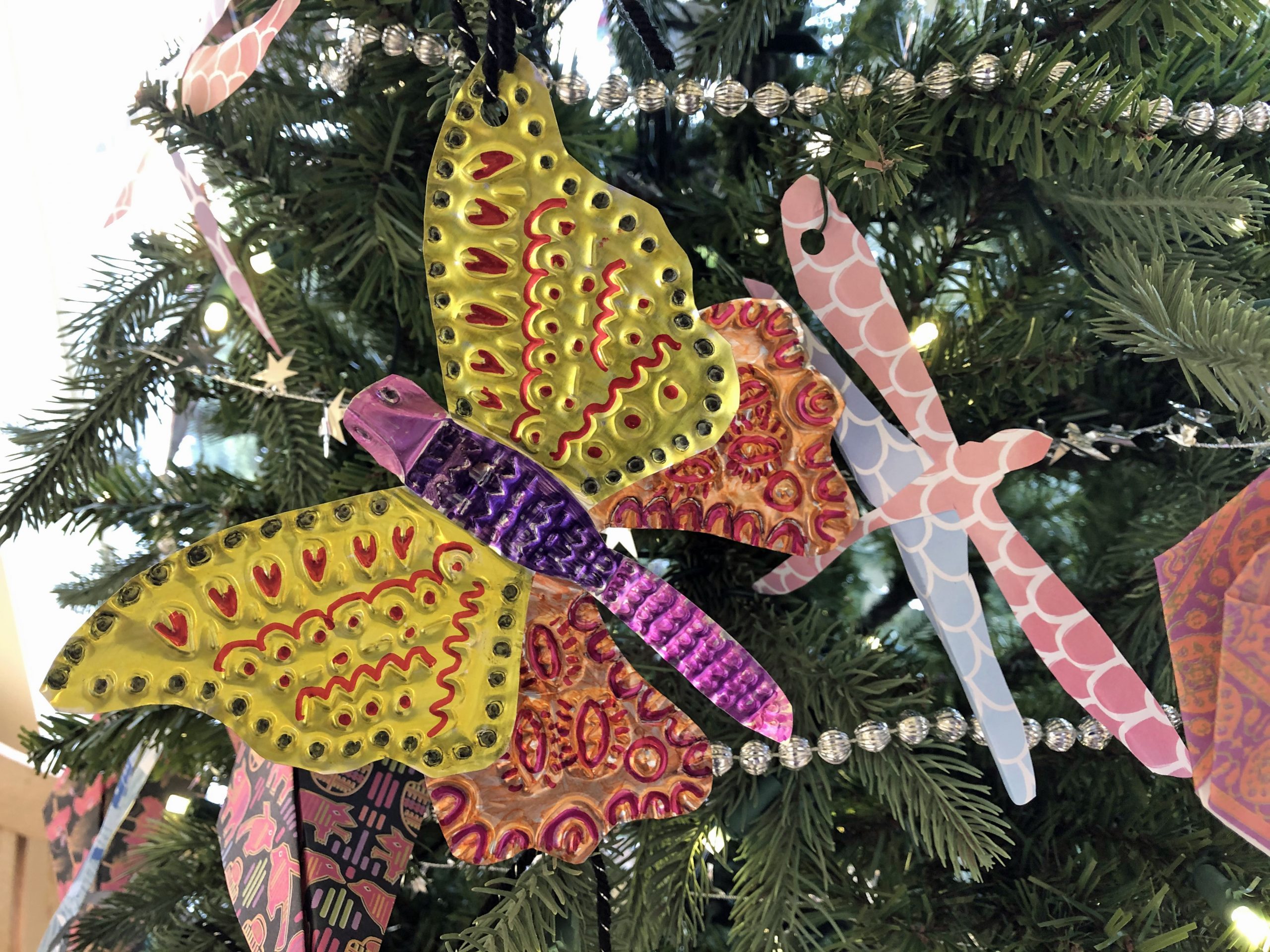Colonial Trail Metal Butterfly holiday decoration - Lewis Ginter